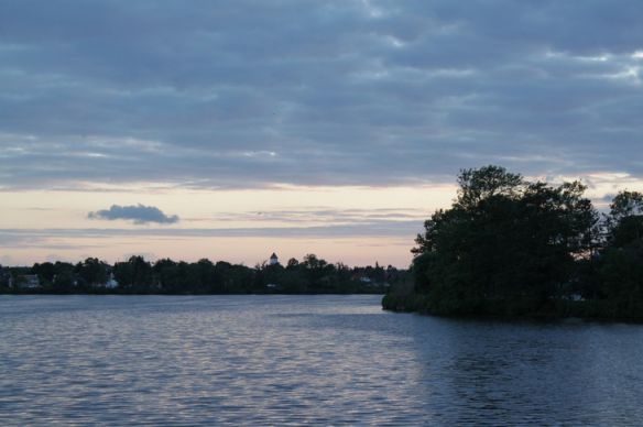 видные места закат на озере дамхуссёэн - копенгаген