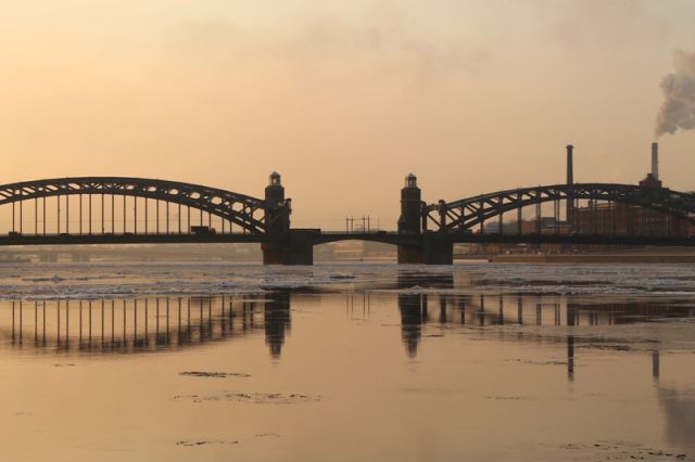 фото большеохтинский мост