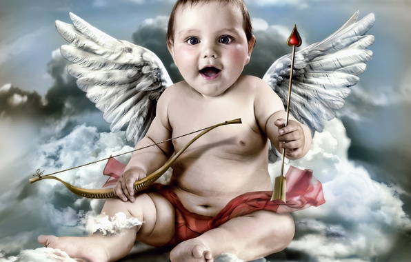фотография ангел, амур, крылья, стрелки лука