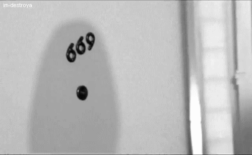 666, черный и белый, дьявол, двери, gif